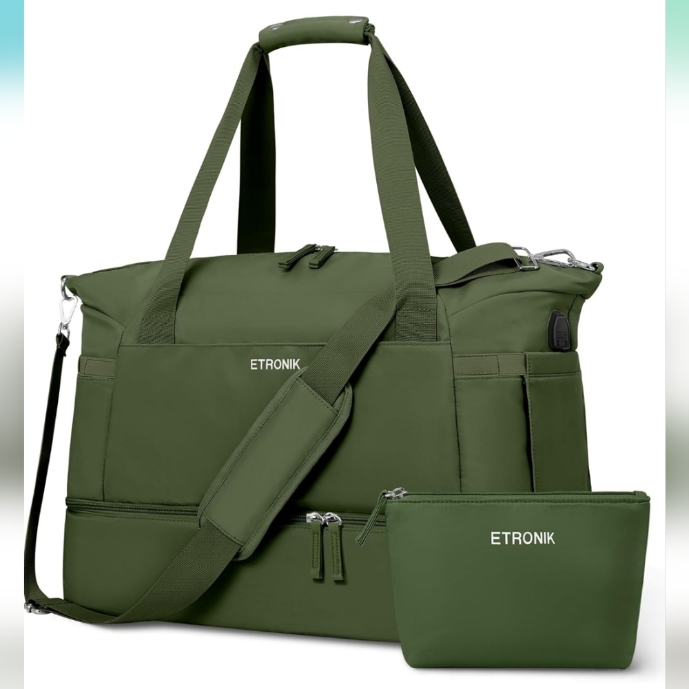 Etronik Army Green Weekender Bag